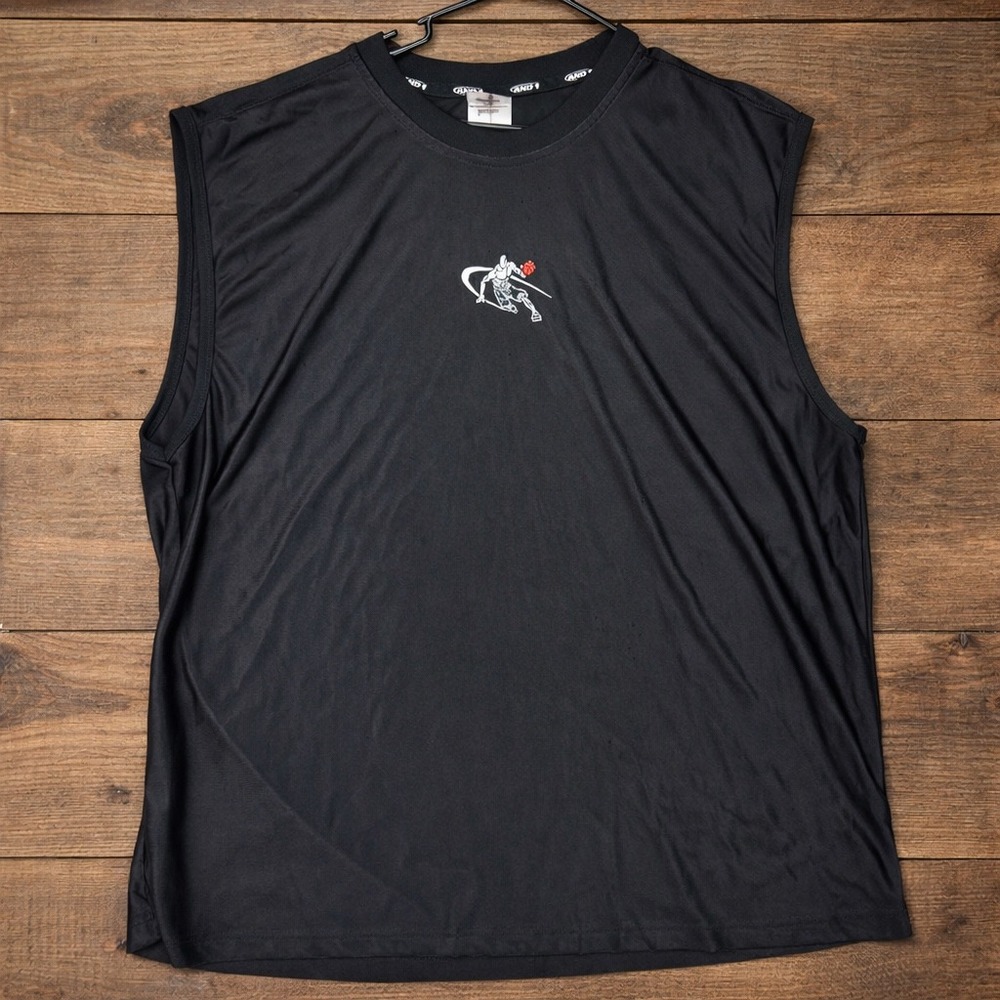 Vintage 90s AND1 Basketball Tank Mens XXL Black Sleeveless Streetball‎ Dazzle